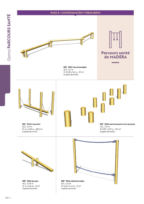 JUEGOS DE EXTERIOR DE MADERA Y METAL